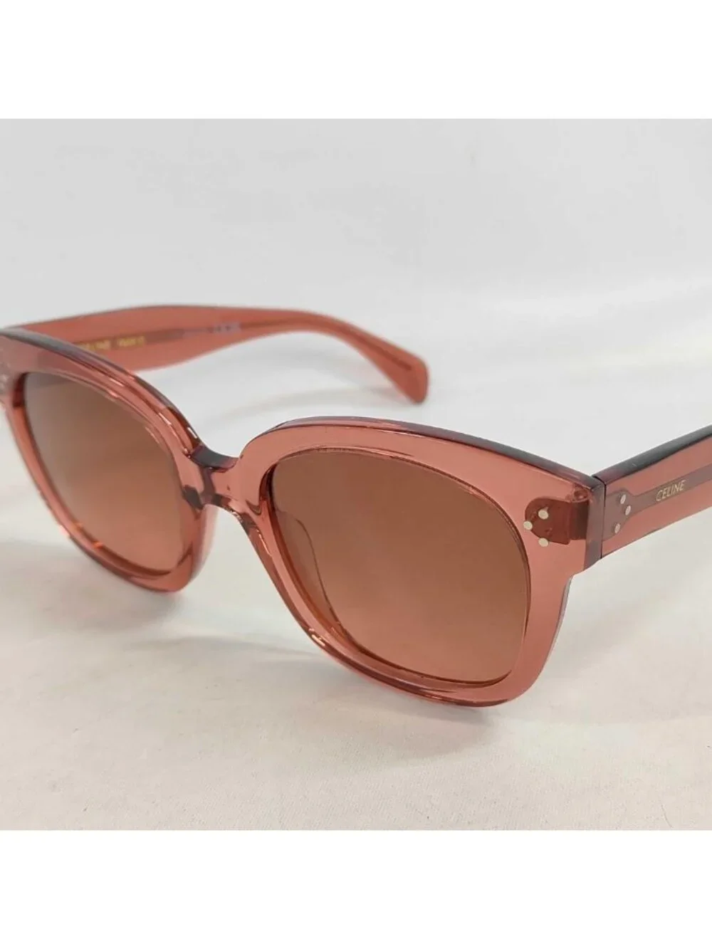 Celine Sunglasses Square Pink 3 Dots Eyewear